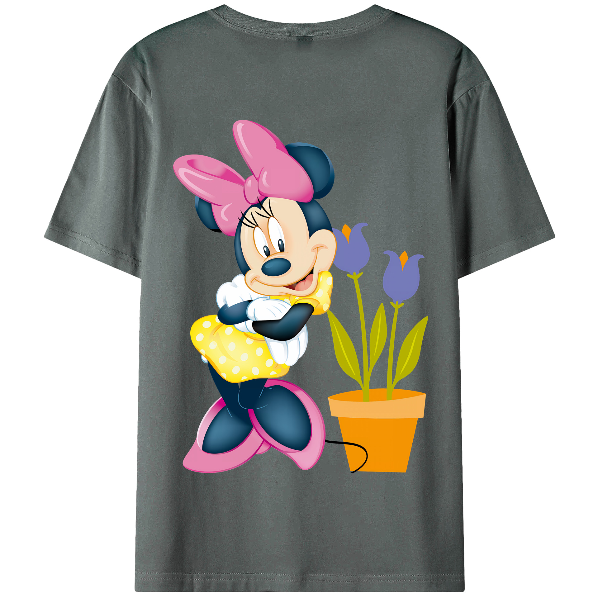 （画像用） ミッキーマウス Mickey Mouse 綿100％半袖Tシャツ（背面プリント）